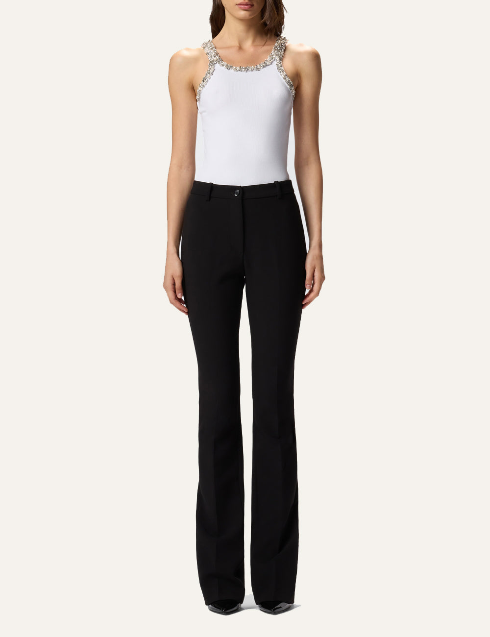 PINKO CORIANDOLI TANK TOP WHITE