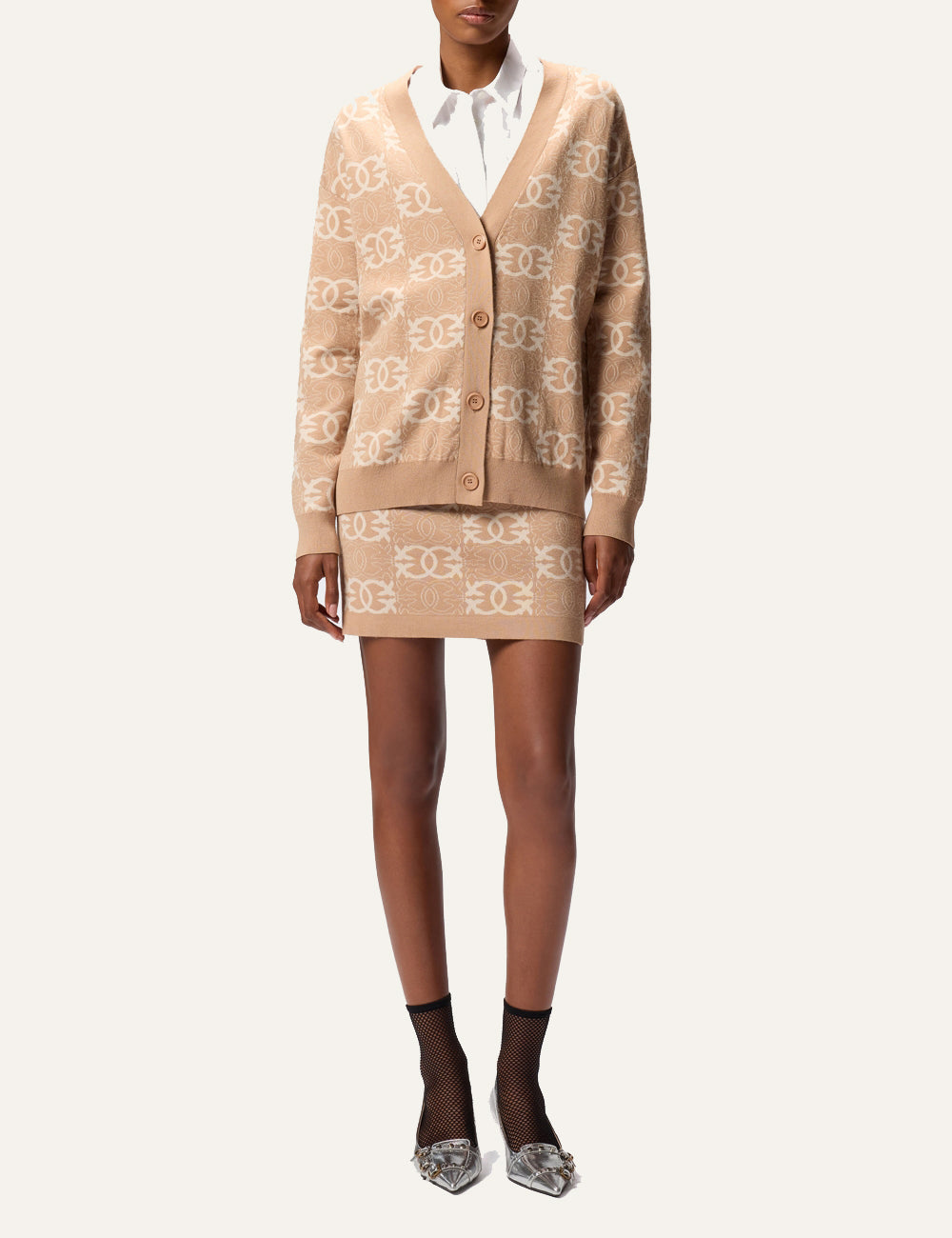 PINKO HALF BREED CARDIGAN CAMEL