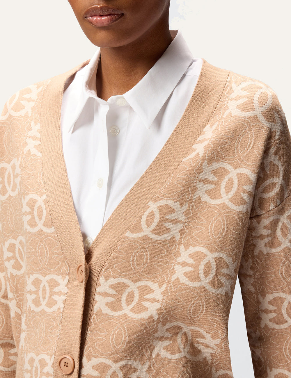 PINKO HALF BREED CARDIGAN CAMEL