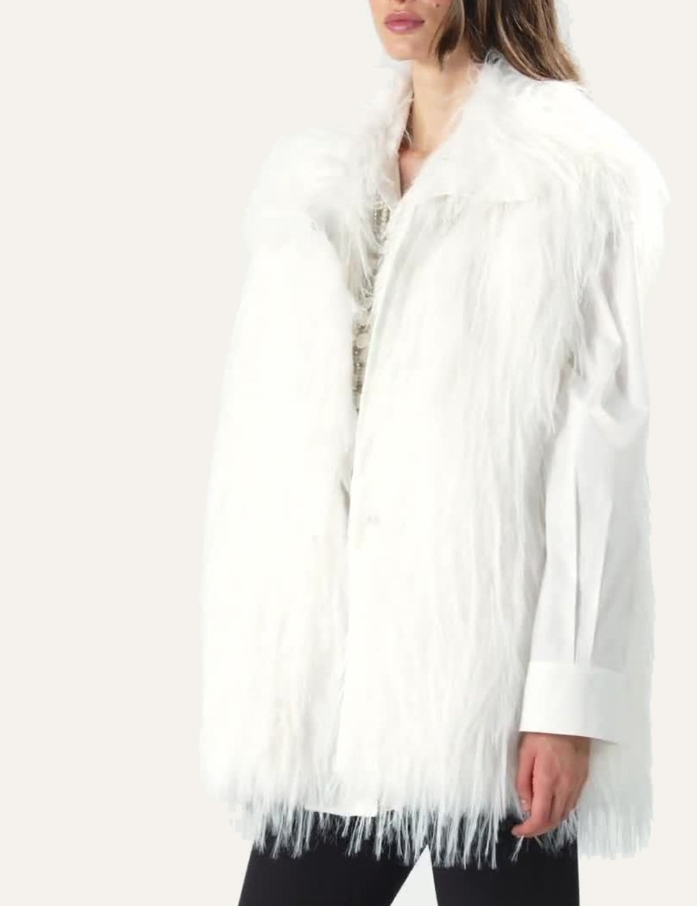 PINKO NEVA GILET SIMIL VOLPE