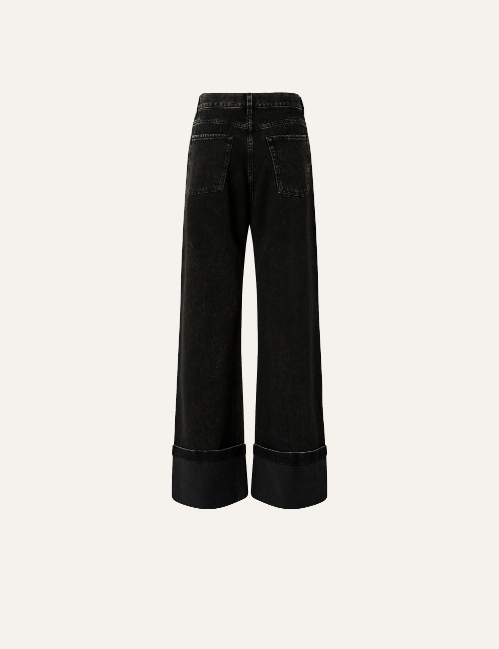 PINKO WANDA WIDE LEG TURN-UP BLACK