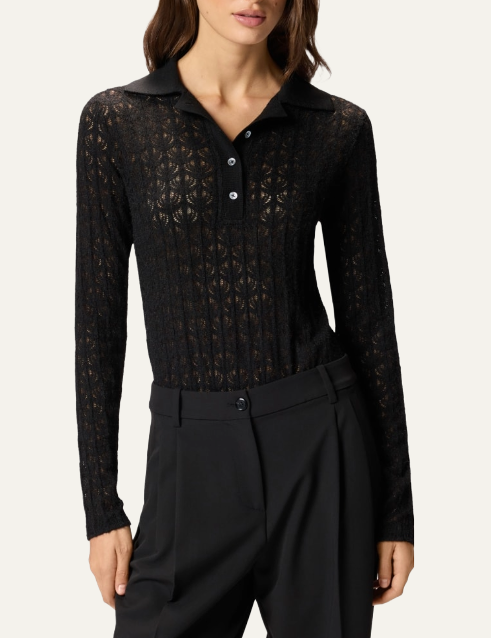 PINKO YOANA KNIT LACE BODYSUIT