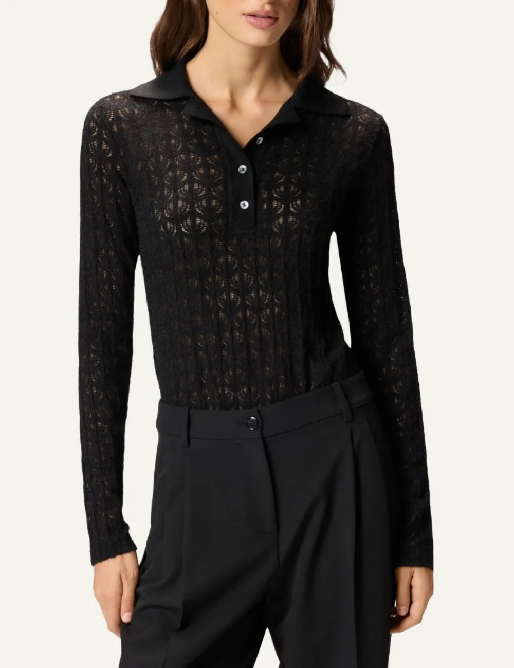 PINKO YOANA KNIT LACE BODYSUIT
