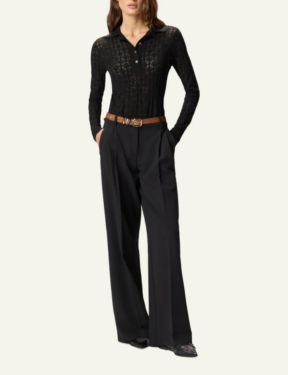 PINKO YOANA KNIT LACE BODYSUIT