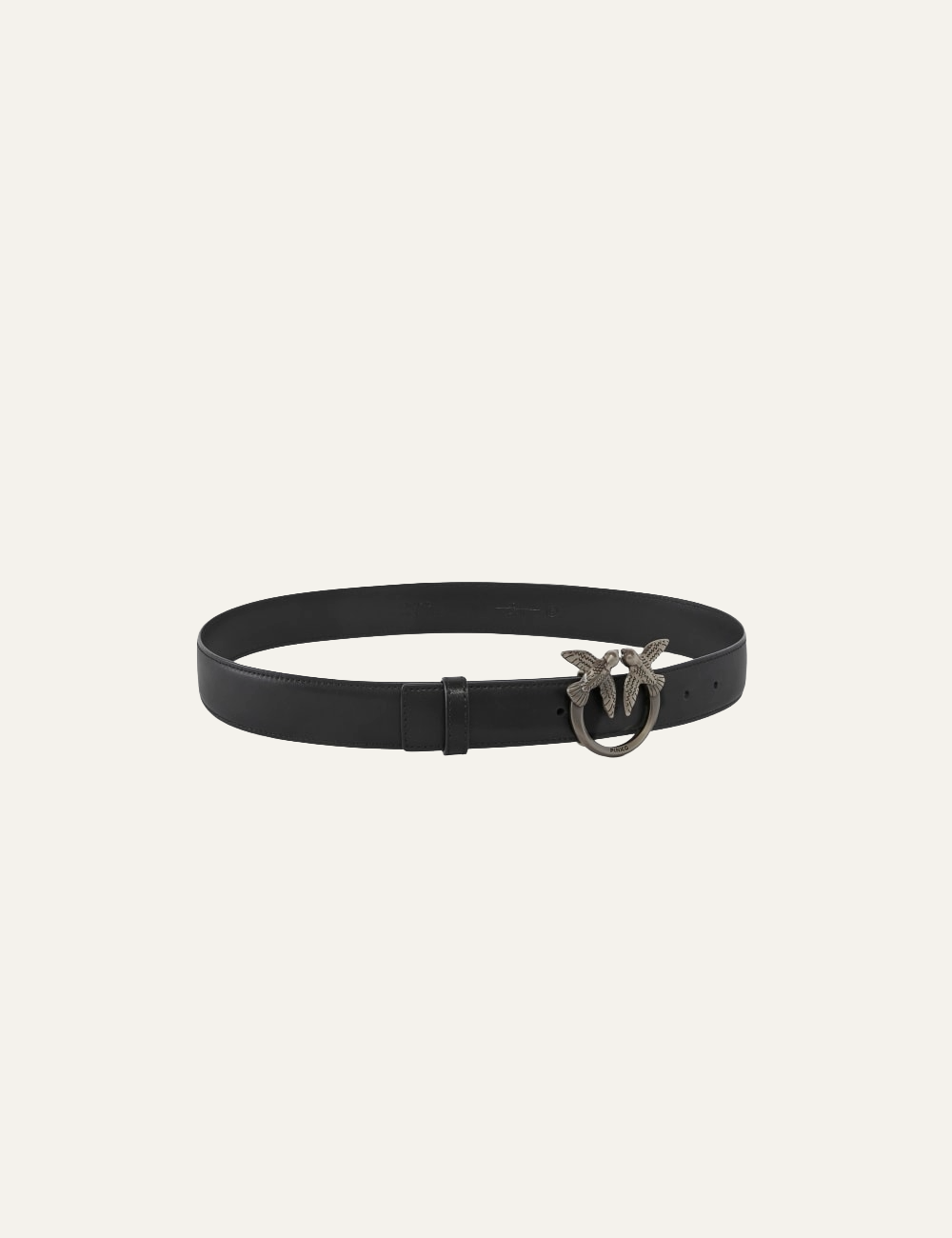 PINKO LOVE BERRY H3 BELT MATT BLACK SILVER