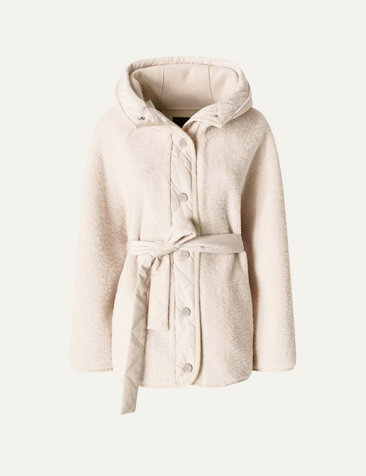 PINKO SHORT TEDDY EFFECT PEA COAT