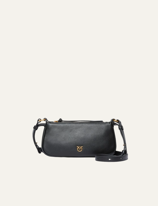 PINKO HALF MOON BAGUETTE MINI BLACK