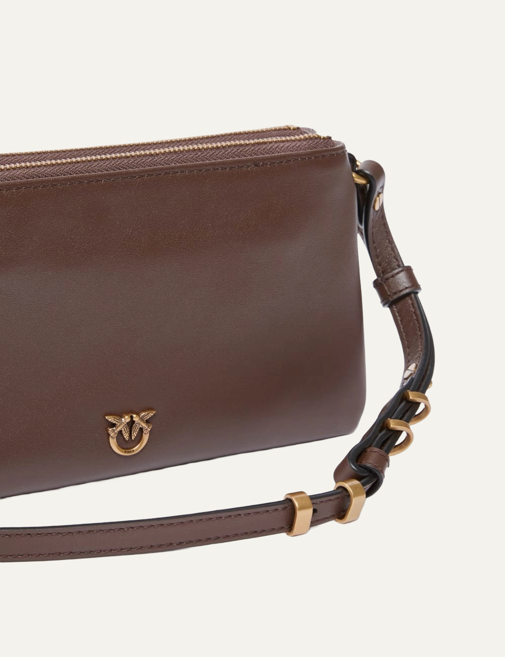 PINKO DOUBLE MINI BAG IN ΜΑΤΤ LEATHER