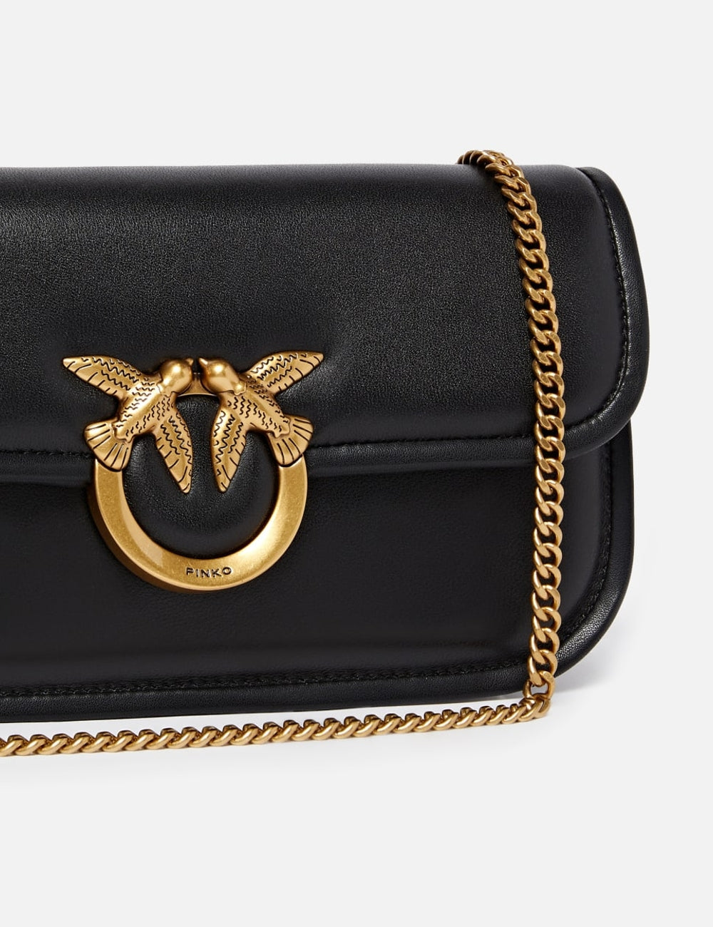 PINKO LOVE BOX BAGUETTE NAPPA VITELLO SETA