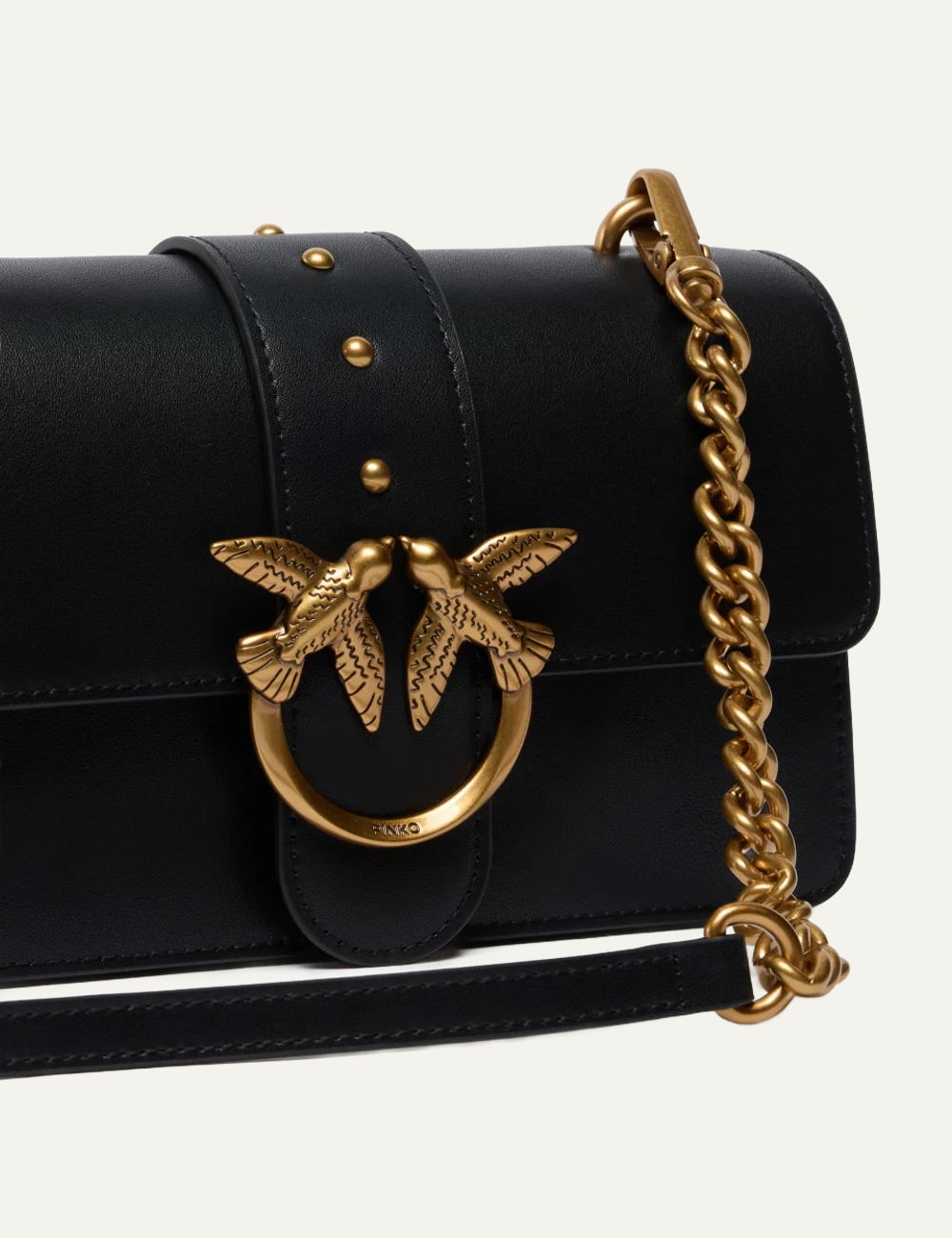 PINKO LOVE ONE MINI VITELLO SETA BLACK