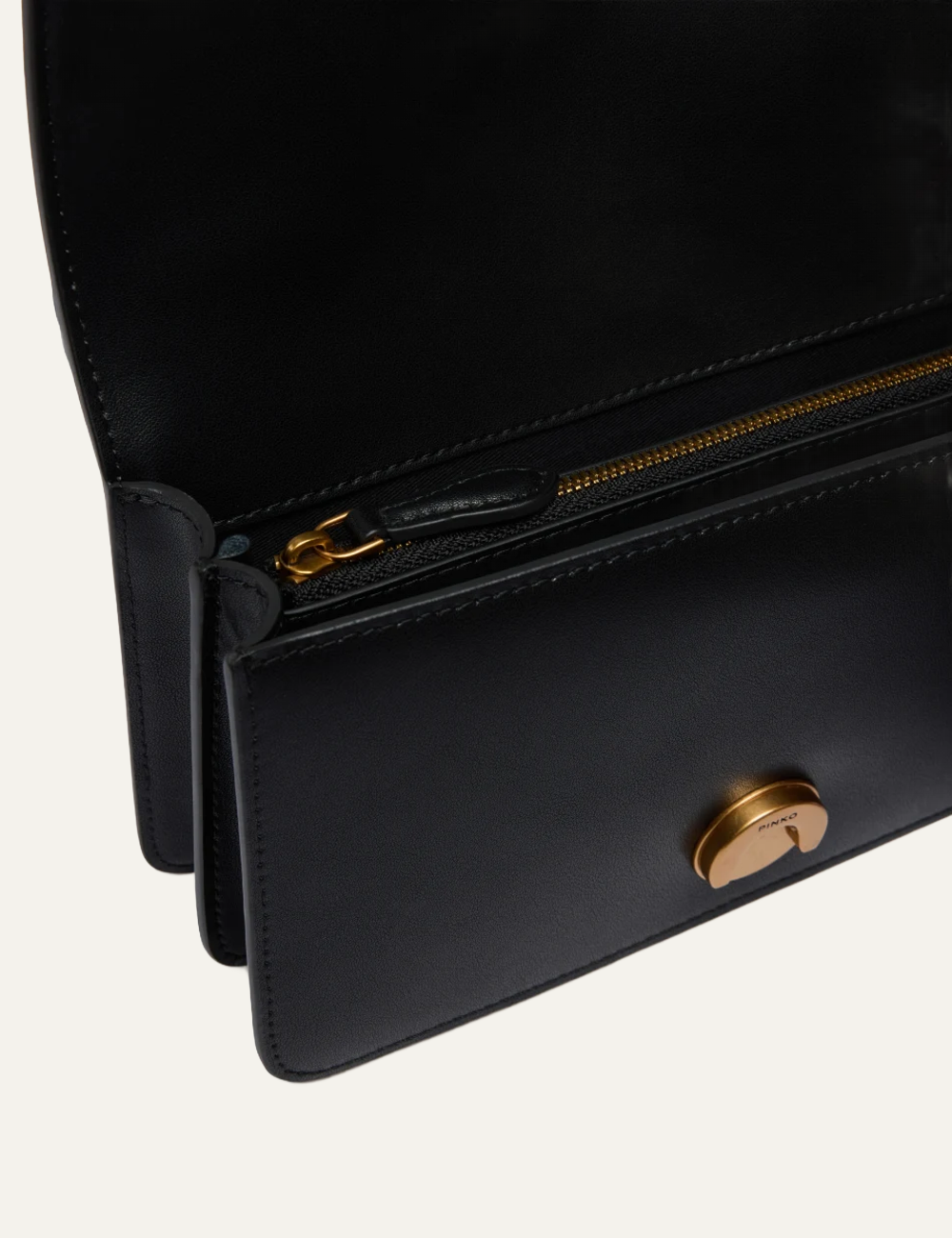 PINKO LOVE ONE MINI VITELLO SETA BLACK