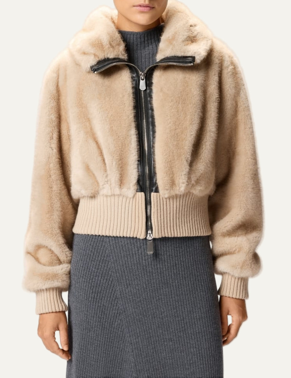 PINKO BAGELS BOMBER BEIGE