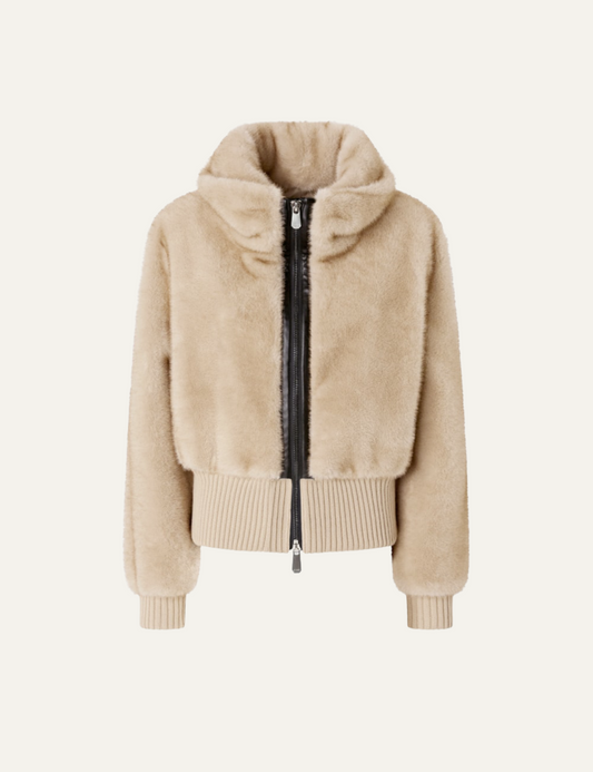 PINKO BAGELS BOMBER BEIGE
