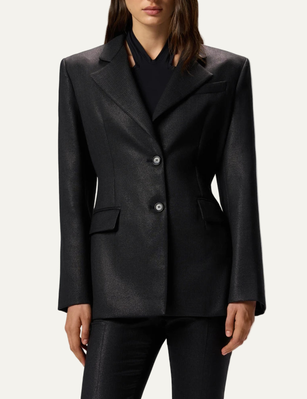 PINKO FAUSTA GIACCA GESSATO LUREX