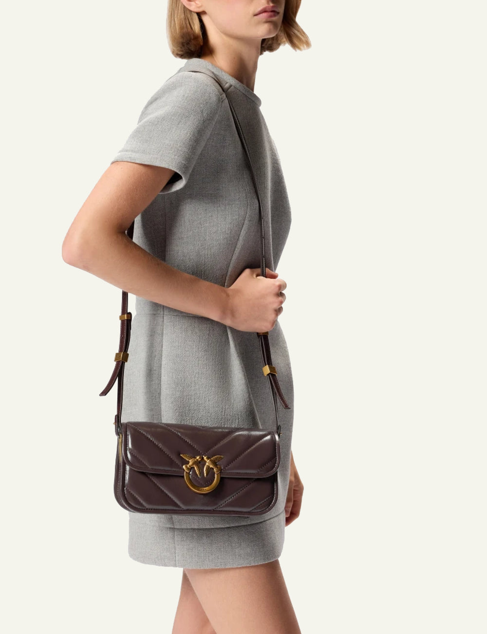 PINKO LOVE BOX BAGUETTE BAG