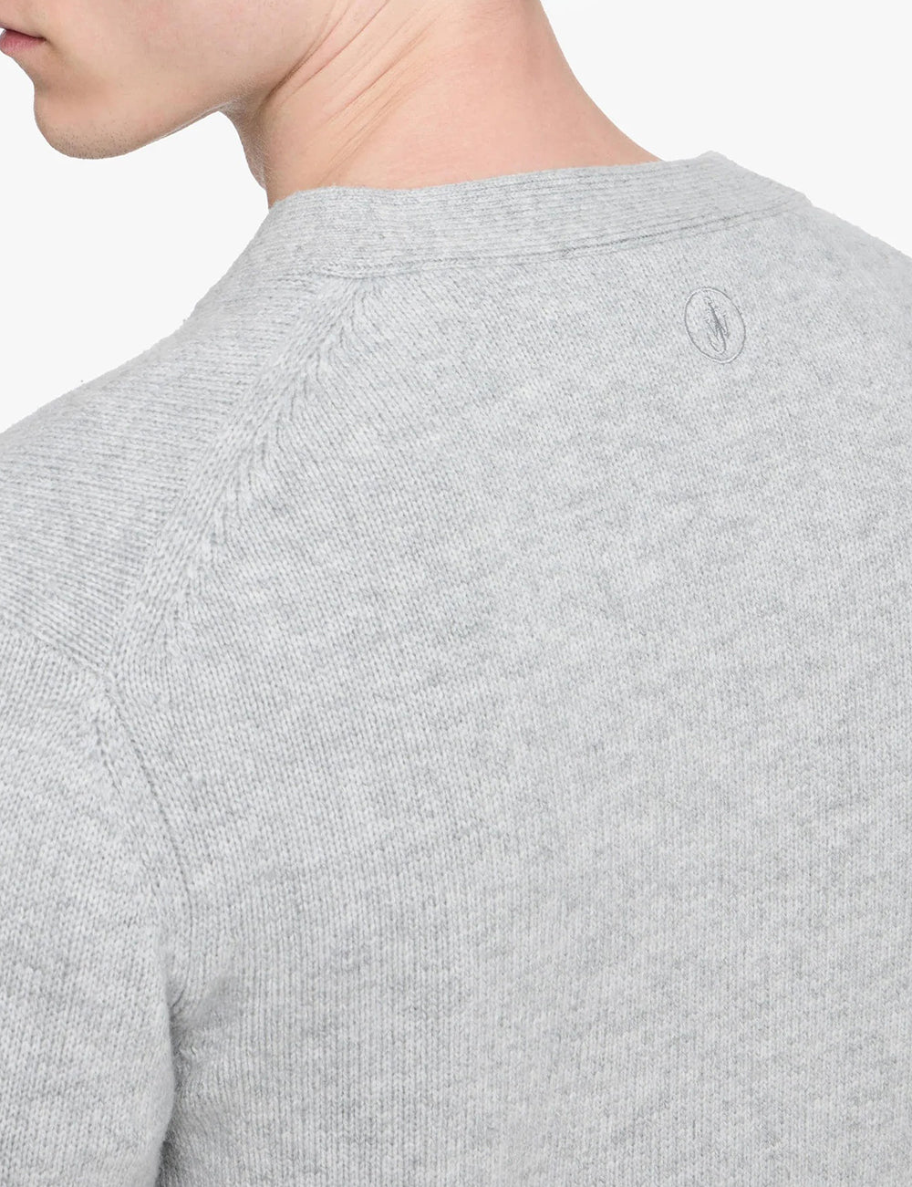 JWANDERSON CONTRAST LAYERED CARDIGAN CHARCOAL MELANGE