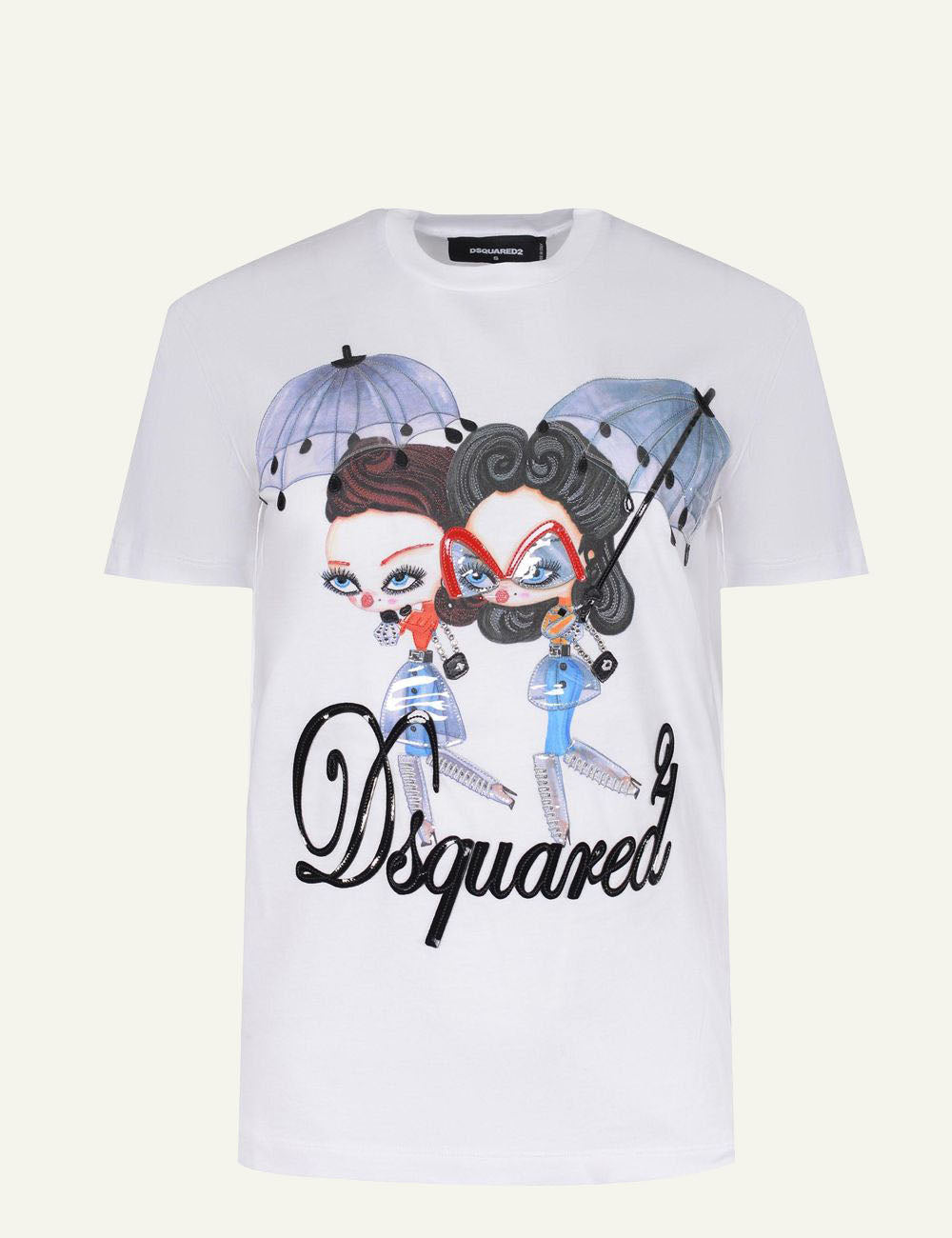 DSQUARED DSQUARED GRAPHIC PRINTED CREWNECK T-SHIRT