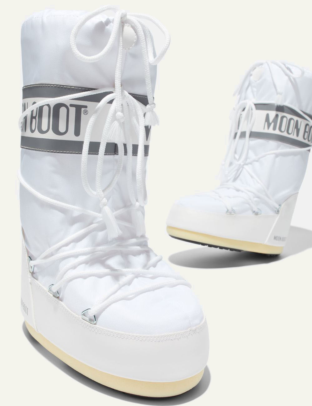 MOON BOOT MB ICON NYLON WHITE