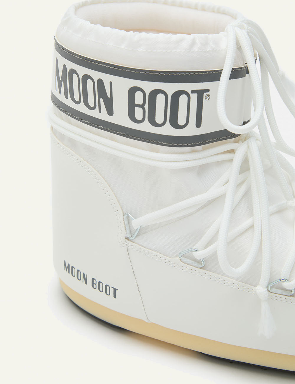 MOON BOOT MB ICON LOW NYLON WHITE MONO