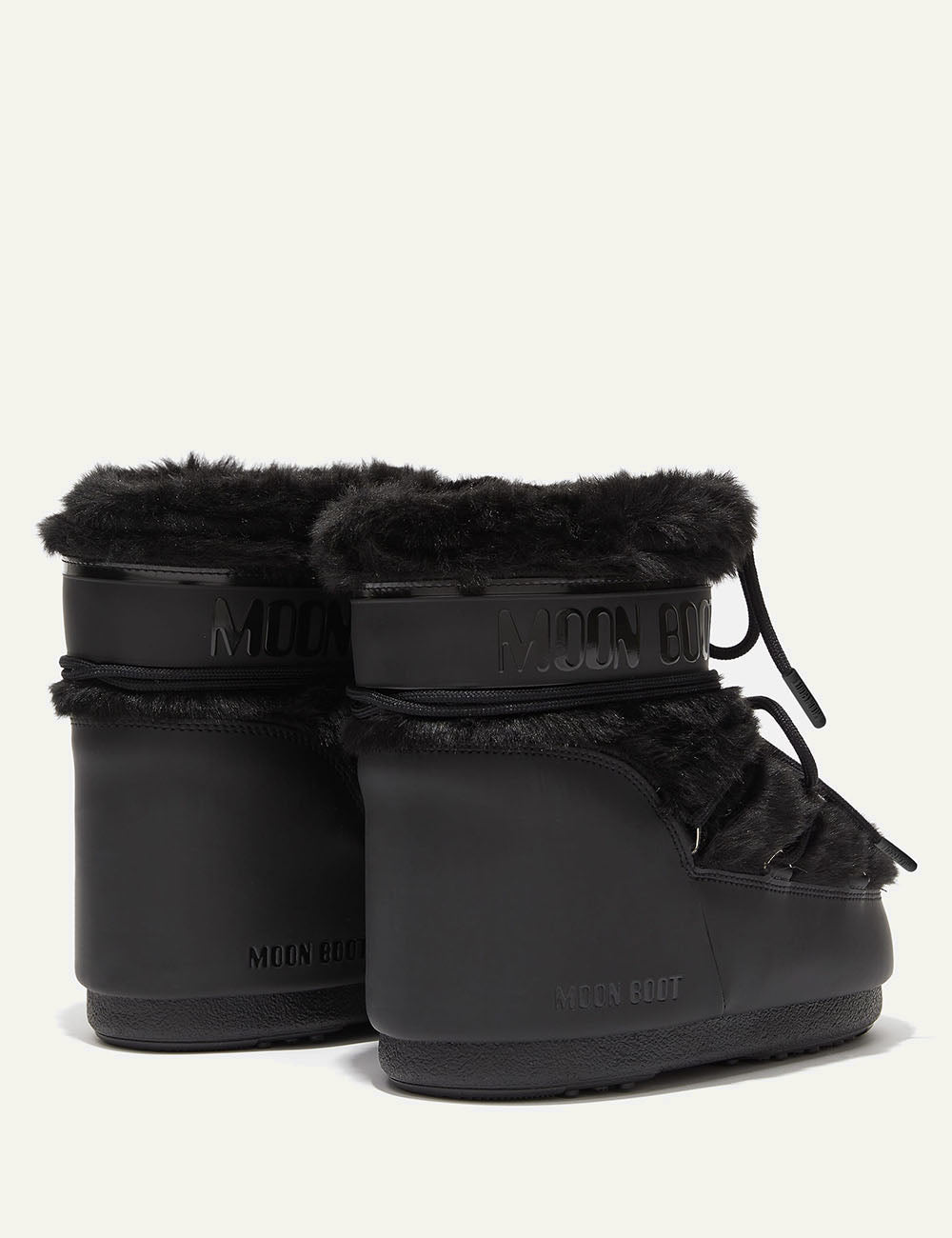 MOON BOOT MB ICON LOW FAUX FUR BLACK