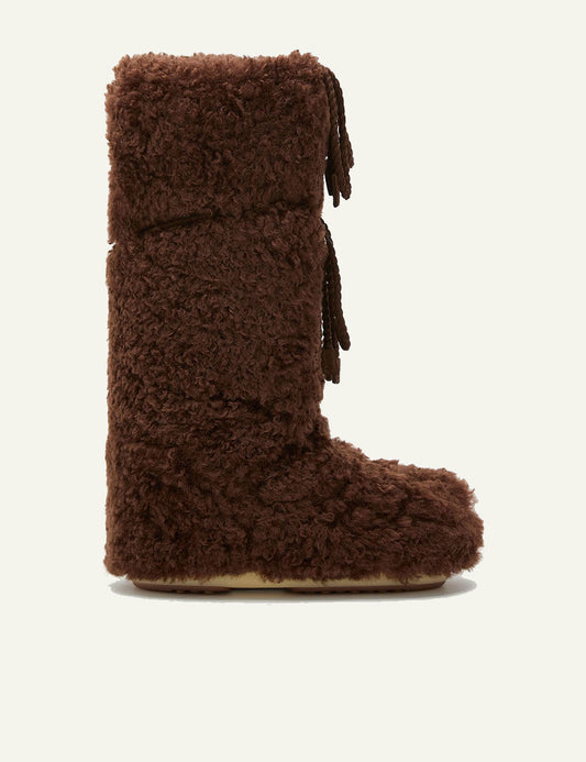 MOON BOOT MB ICON CURLY EXTRA DARK BROWN