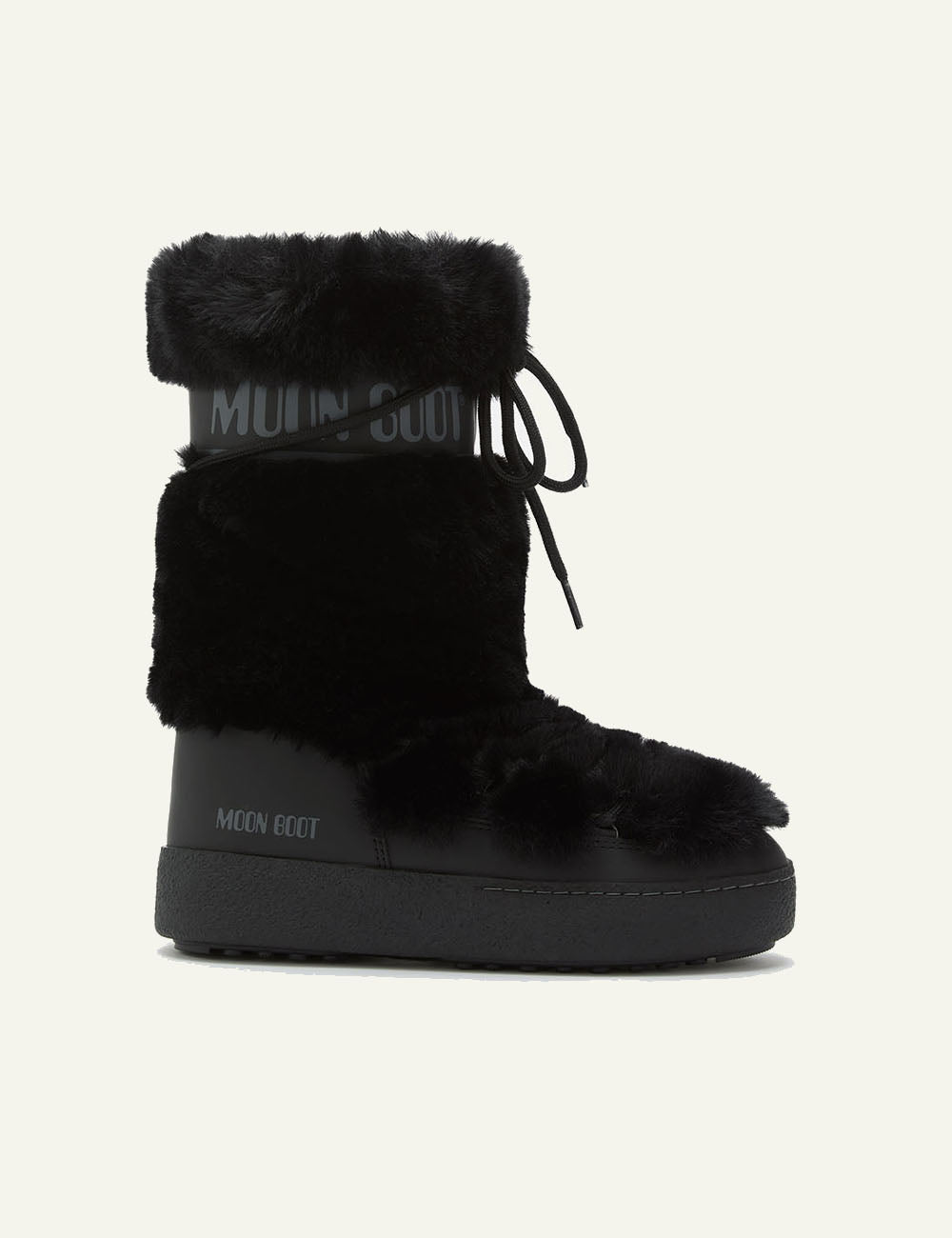 MOON BOOT MB LTRACK FAUX FUR HIGH WP BLACK