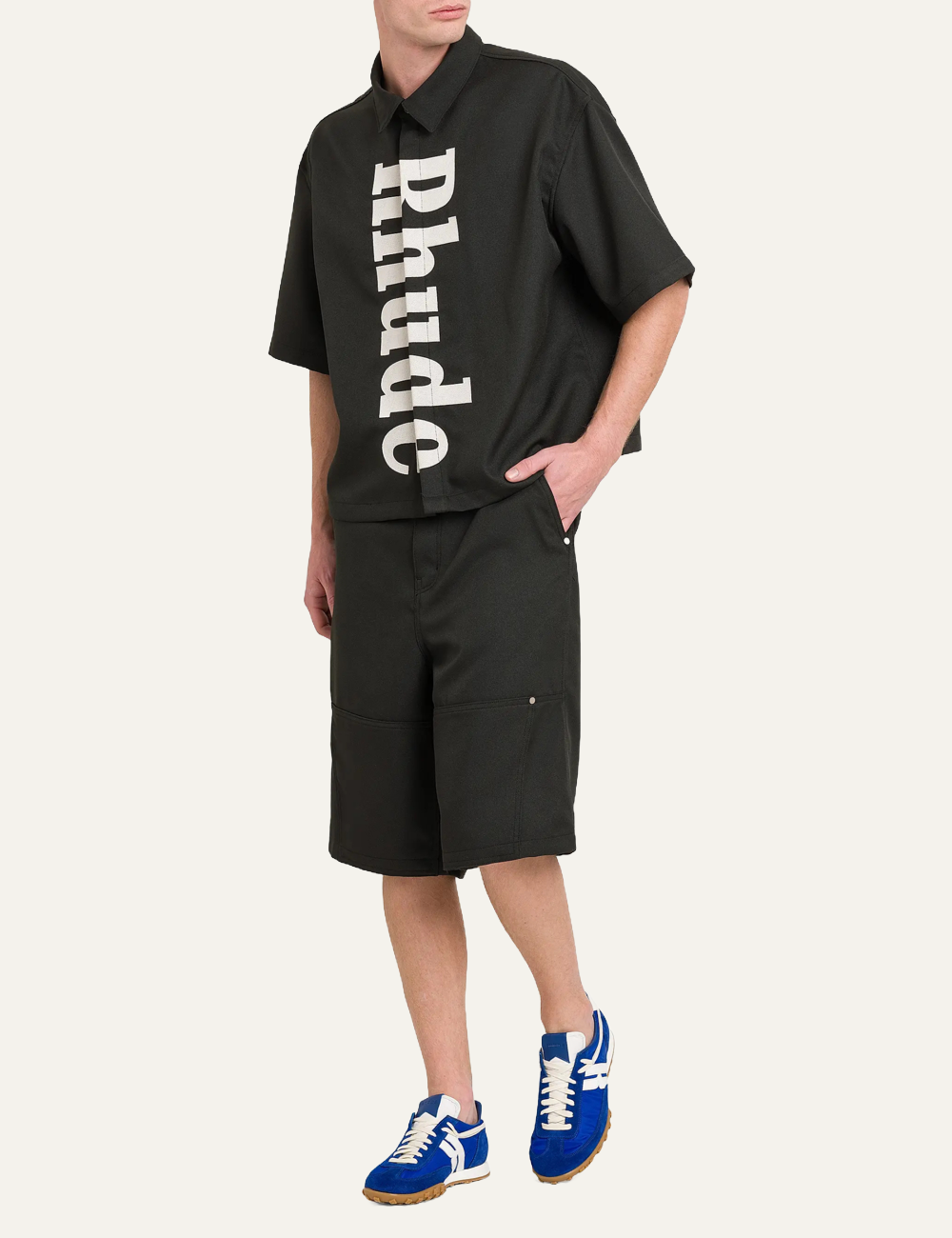RHUDE REZA DOUBLE KNEE BAGGY SHORT