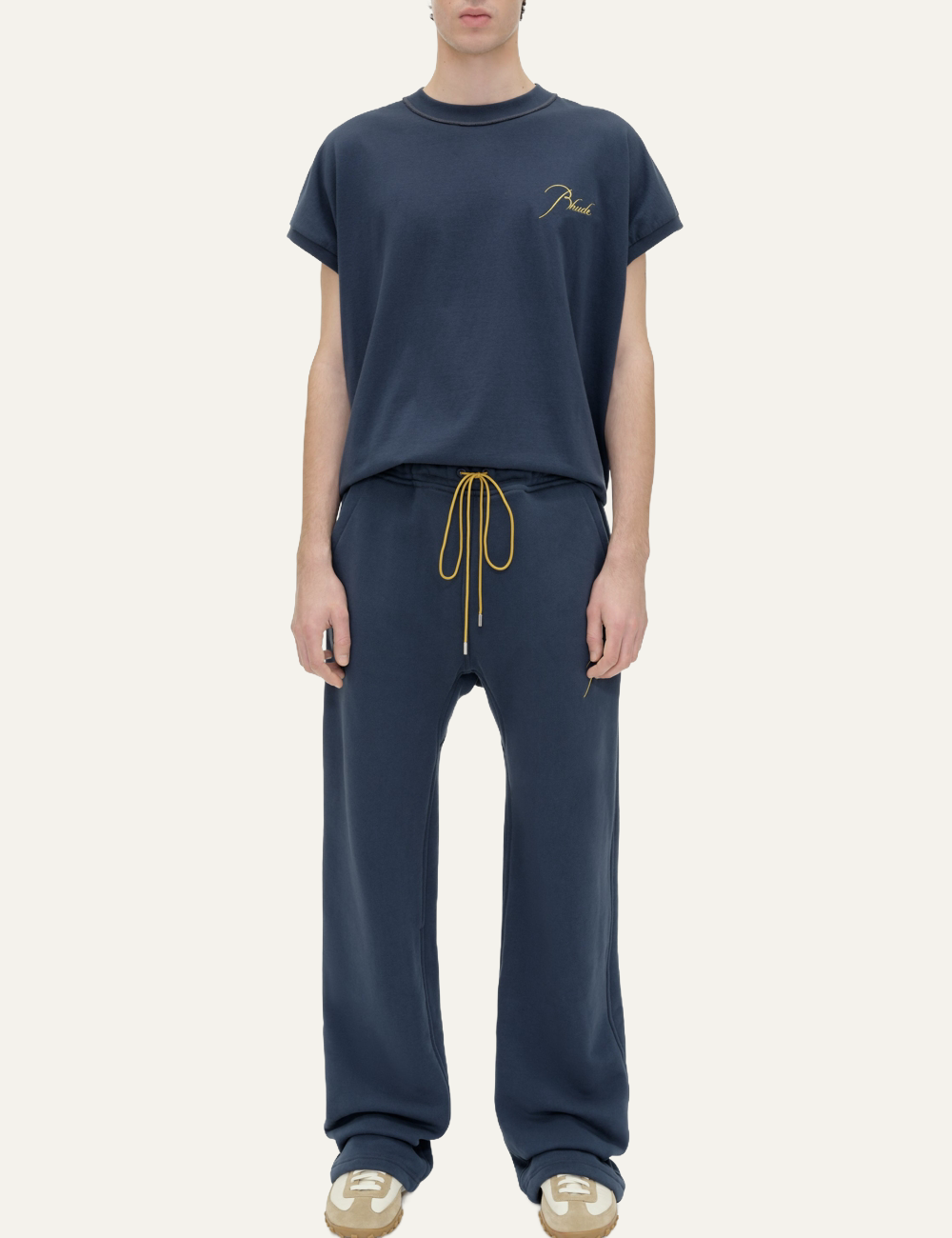 RHUDE CLASSIQUE CUTOFF SLEEVE TOP