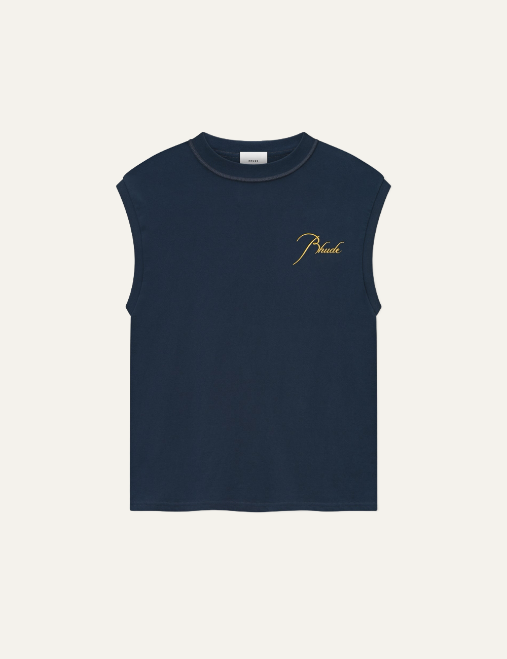 RHUDE CLASSIQUE CUTOFF SLEEVE TOP