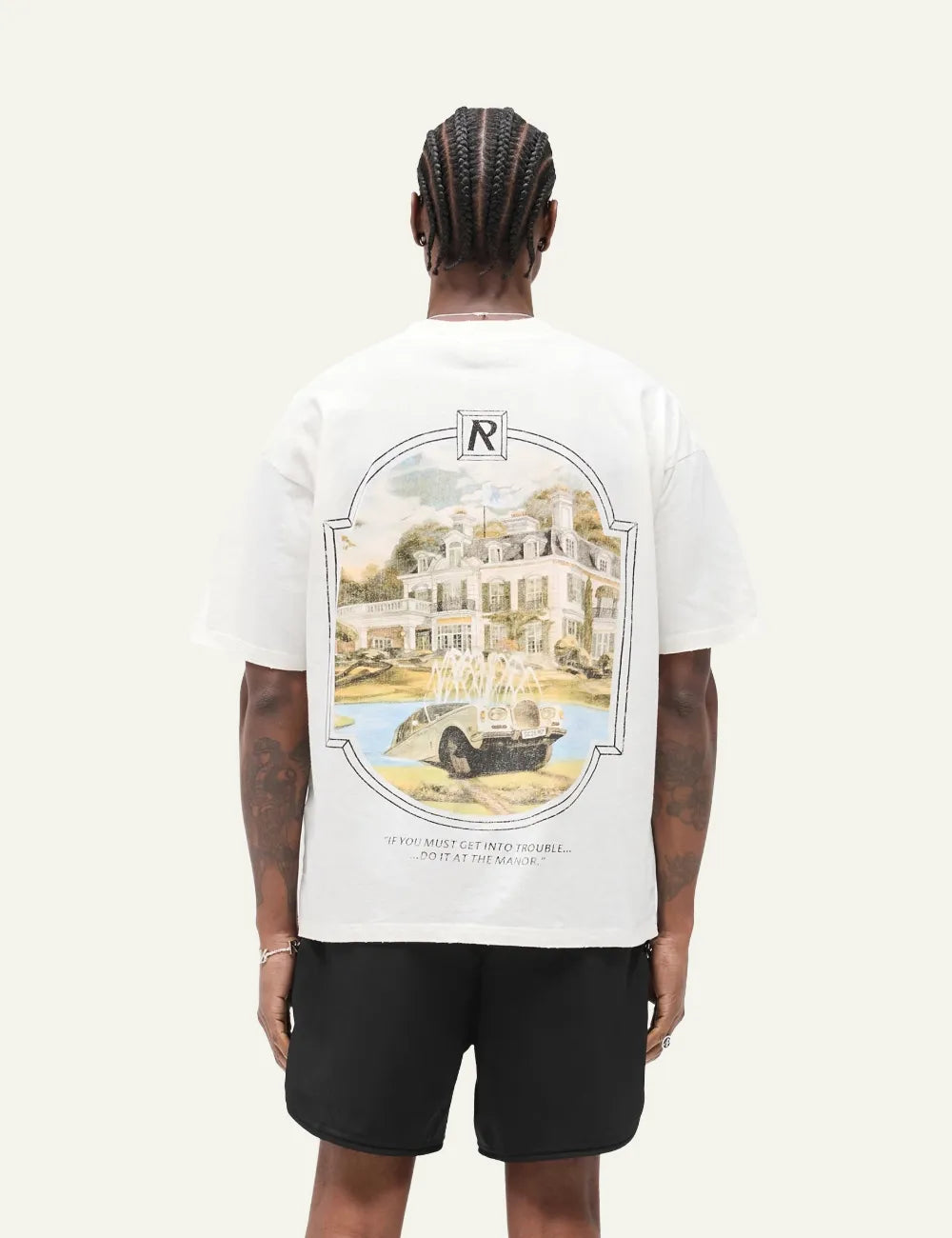 REPRESENT REVERE MANOR T-SHIRT AGED WHITE