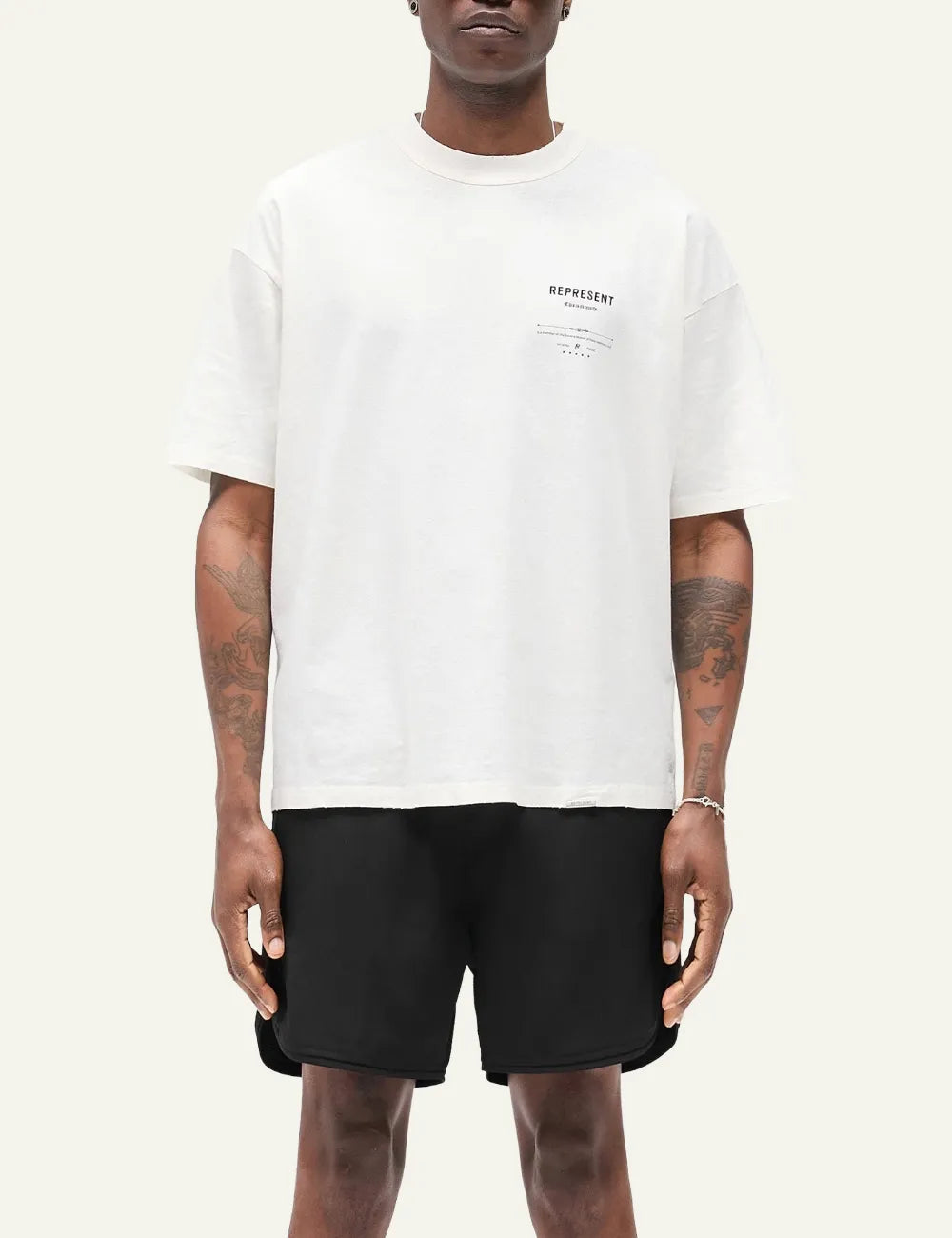 REPRESENT REVERE MANOR T-SHIRT AGED WHITE