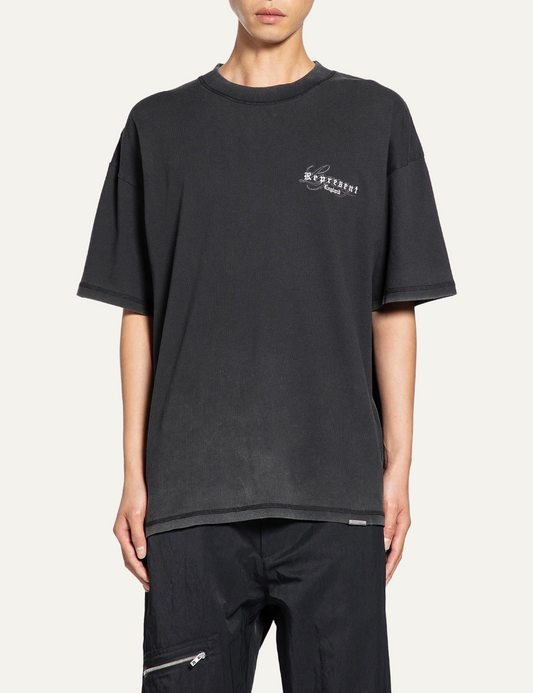 REPRESENT LEGACY OVERPRINT T-SHIRT VINTAGE BLACK