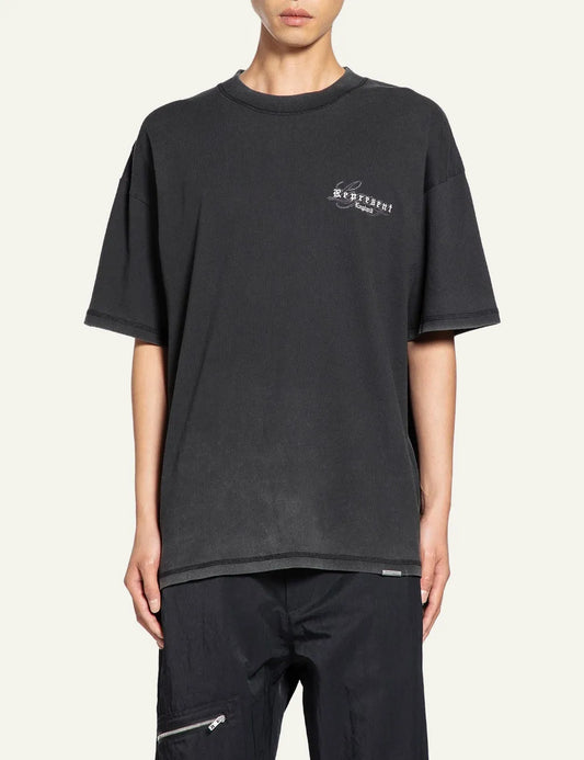REPRESENT LEGACY OVERPRINT T-SHIRT VINTAGE BLACK