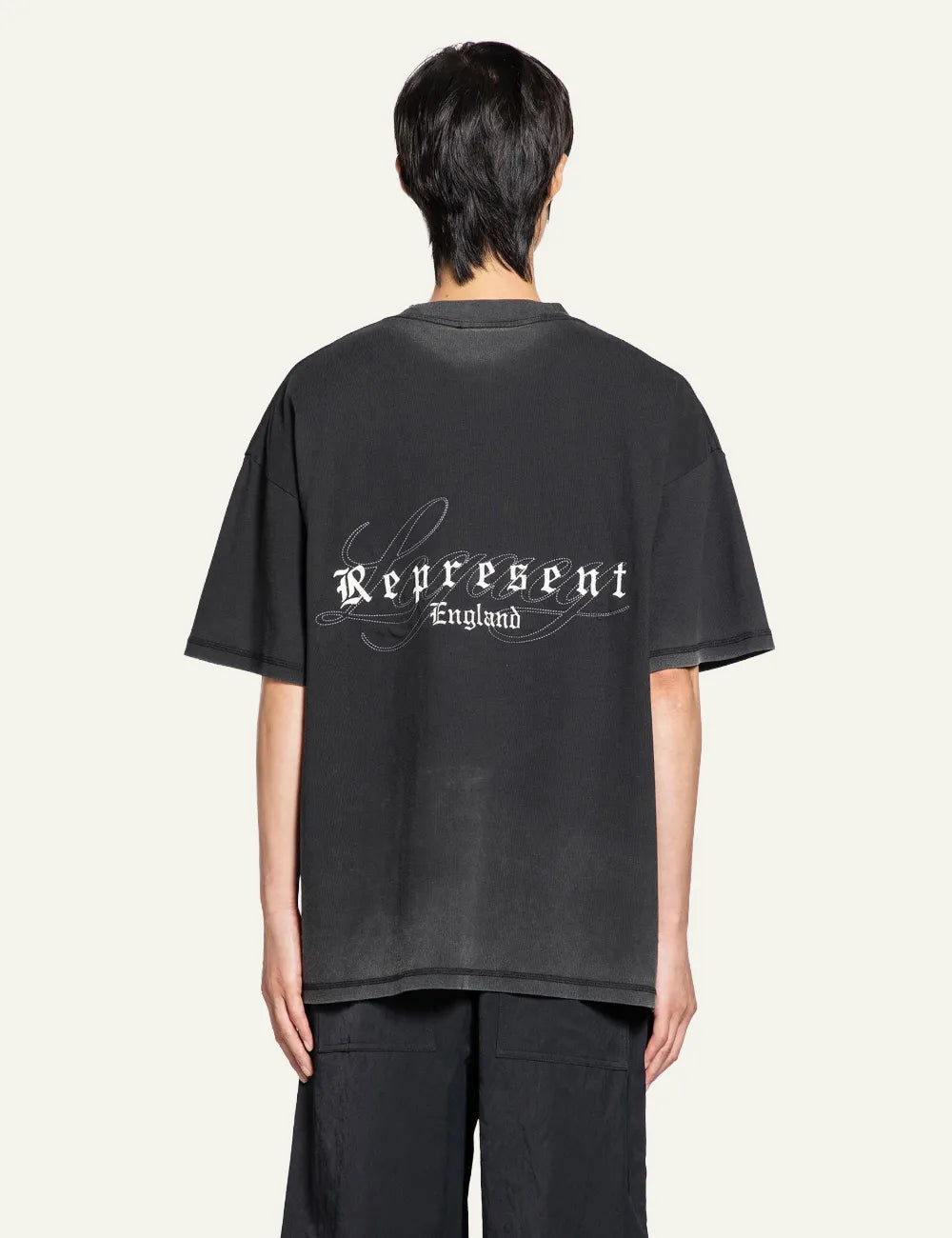 REPRESENT LEGACY OVERPRINT T-SHIRT VINTAGE BLACK