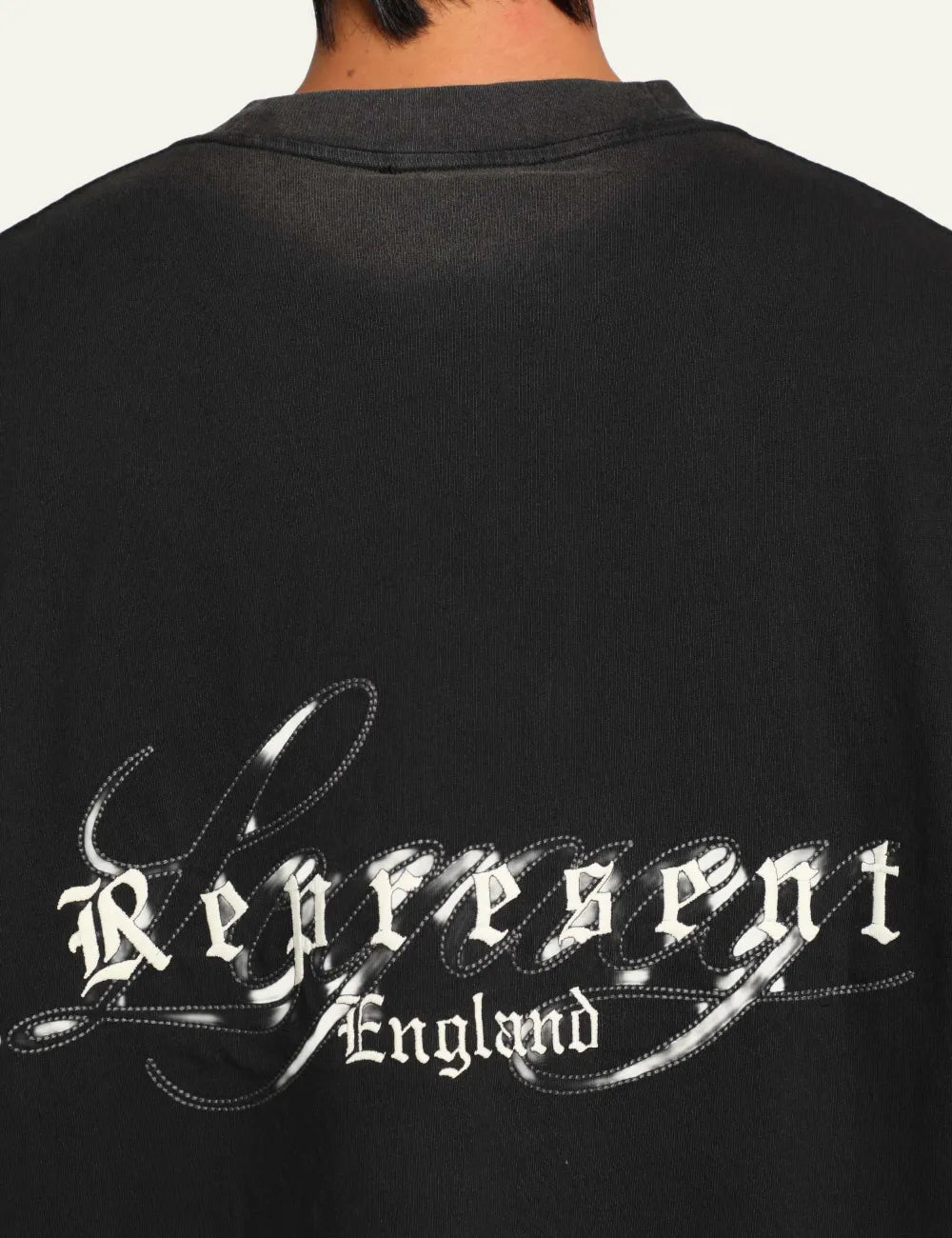 REPRESENT LEGACY OVERPRINT T-SHIRT VINTAGE BLACK