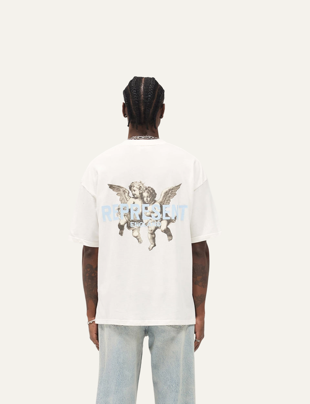 REPRESENT CHERUBS T-SHIRT FLAT WHITE