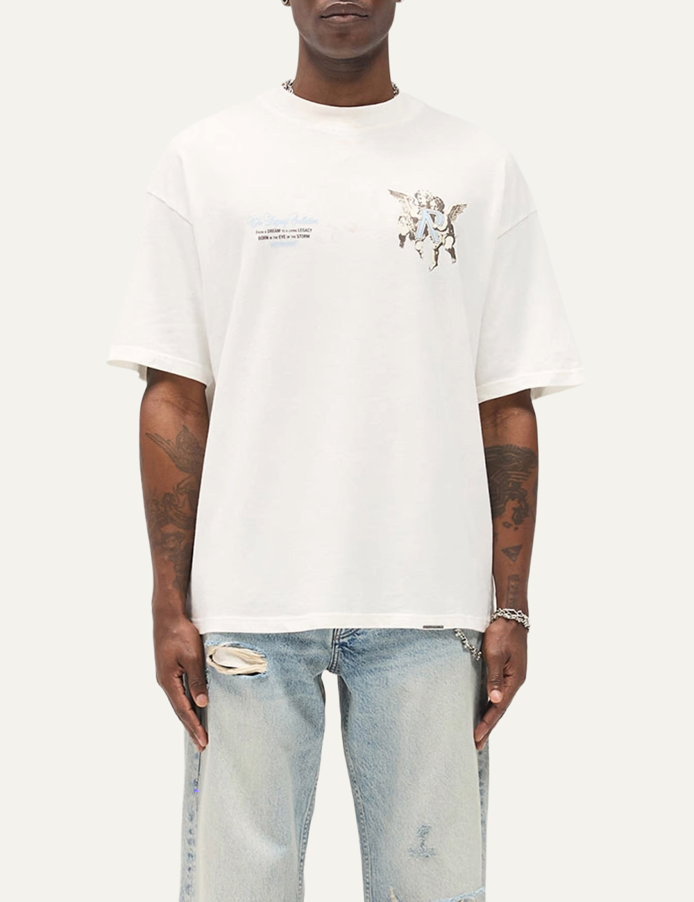 REPRESENT CHERUBS T-SHIRT FLAT WHITE