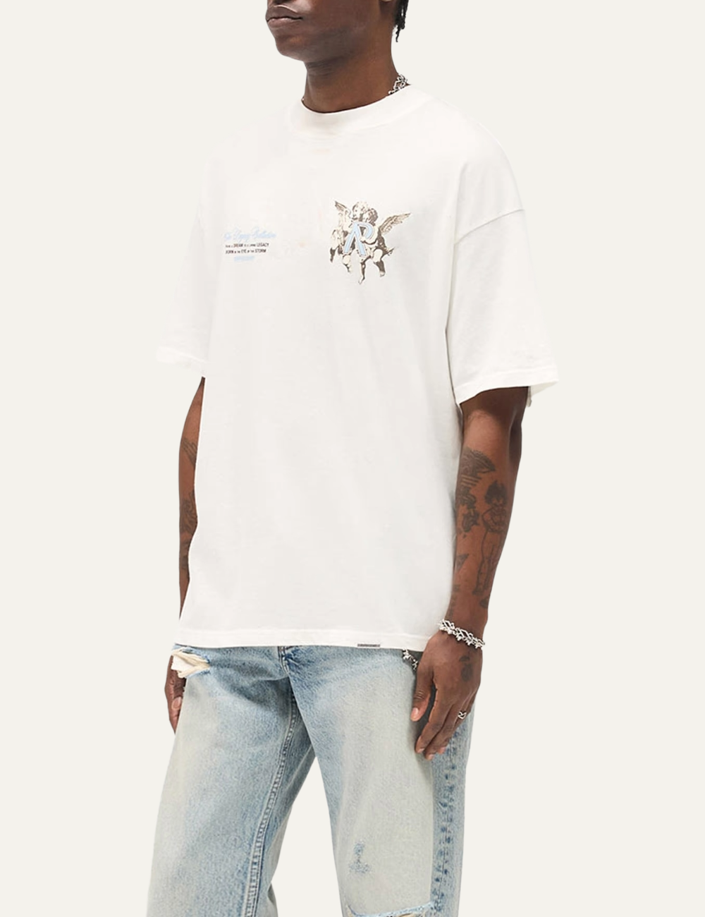 REPRESENT CHERUBS T-SHIRT FLAT WHITE