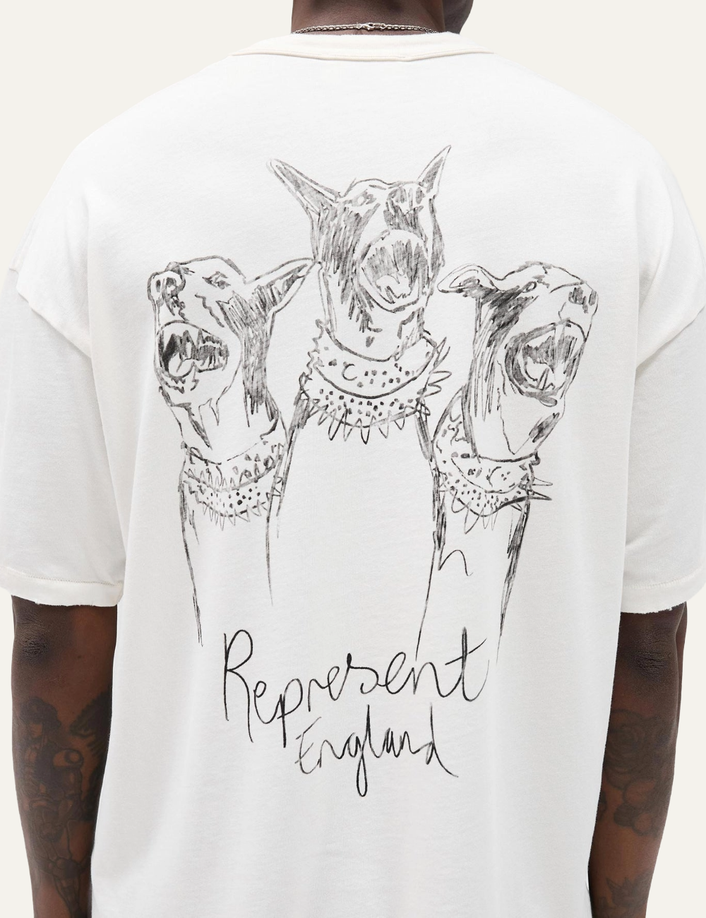 REPRESENT THOROUGHBRED DOGS T-SHIRT FLAT WHITE