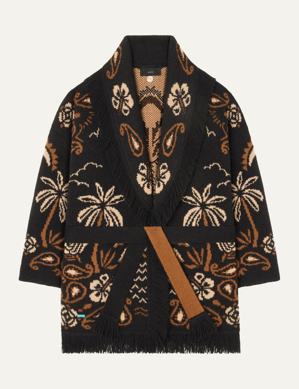 ALANUI GLIMPSE OF EDEN CARDIGAN BLACK-DAKAR