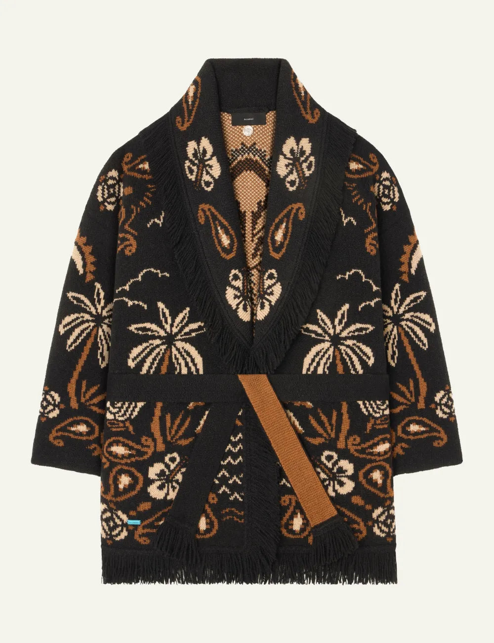 ALANUI GLIMPSE OF EDEN CARDIGAN BLACK-DAKAR