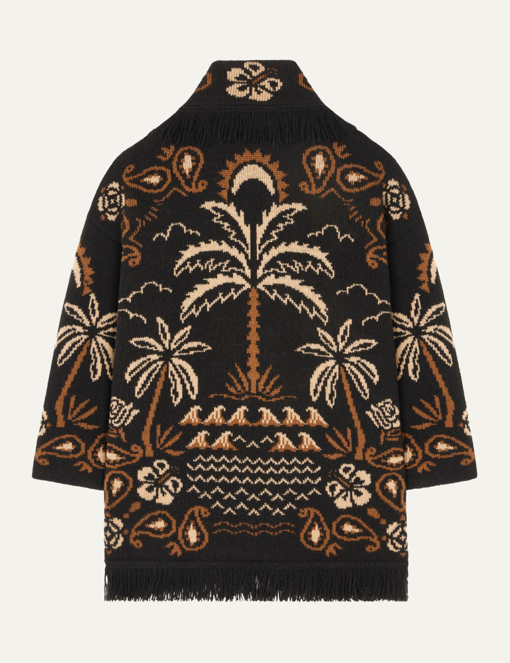 ALANUI GLIMPSE OF EDEN CARDIGAN BLACK-DAKAR