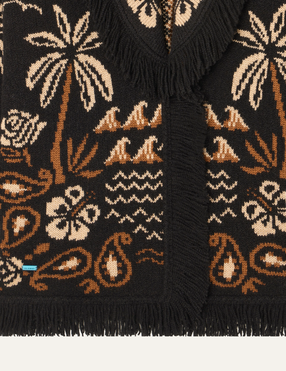 ALANUI GLIMPSE OF EDEN CARDIGAN BLACK-DAKAR