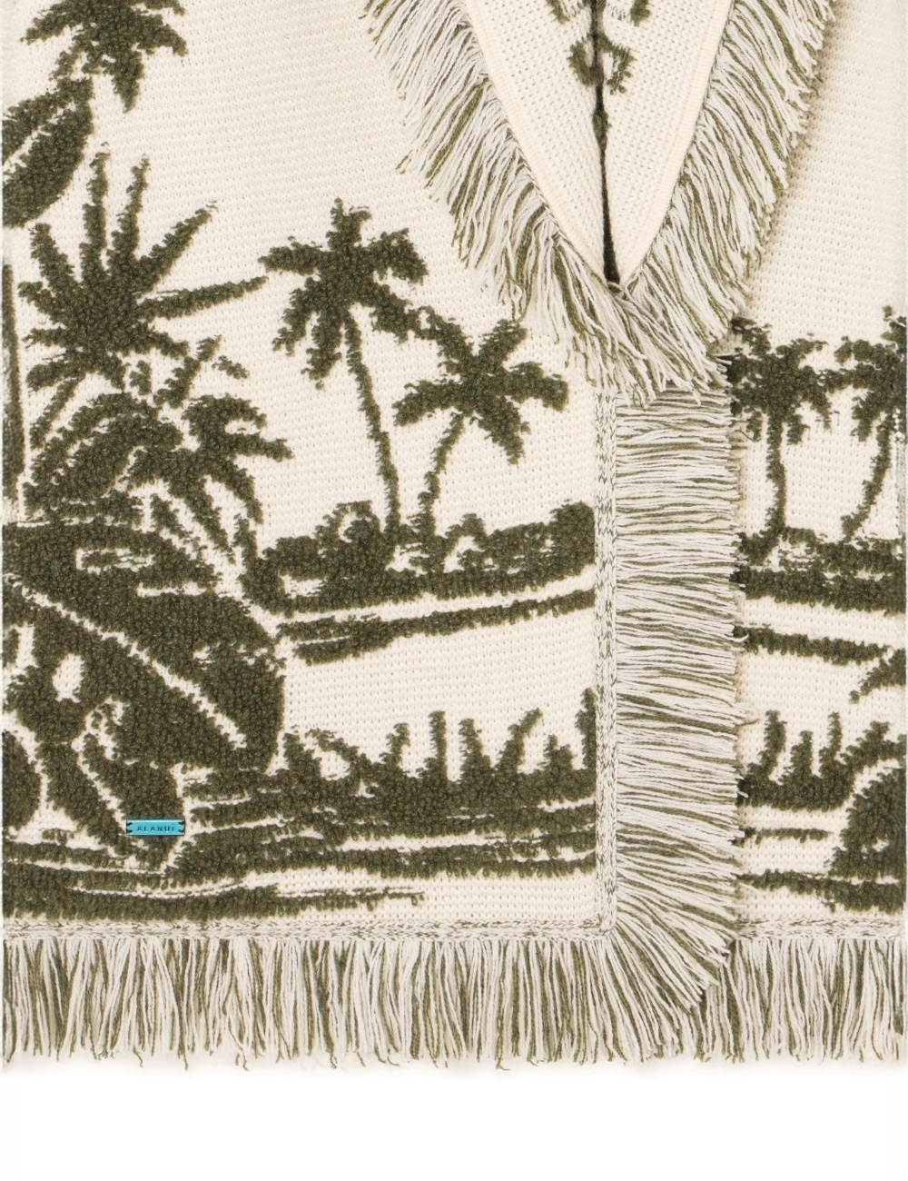 ALANUI PALM GROVE TALES CARDIGAN IVORY-OLIVE