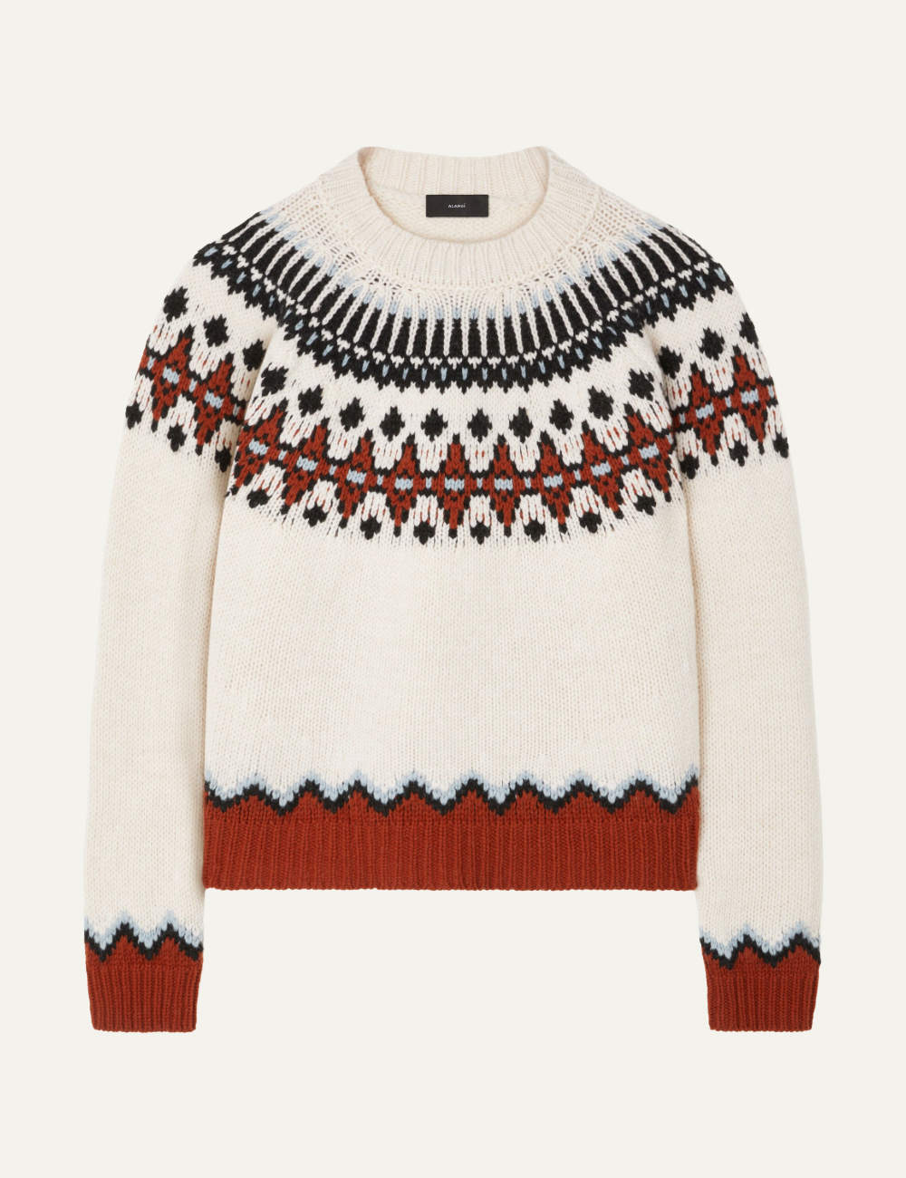 ALANUI SWEET WINTER SWEATER BRICK MULTICOLOR