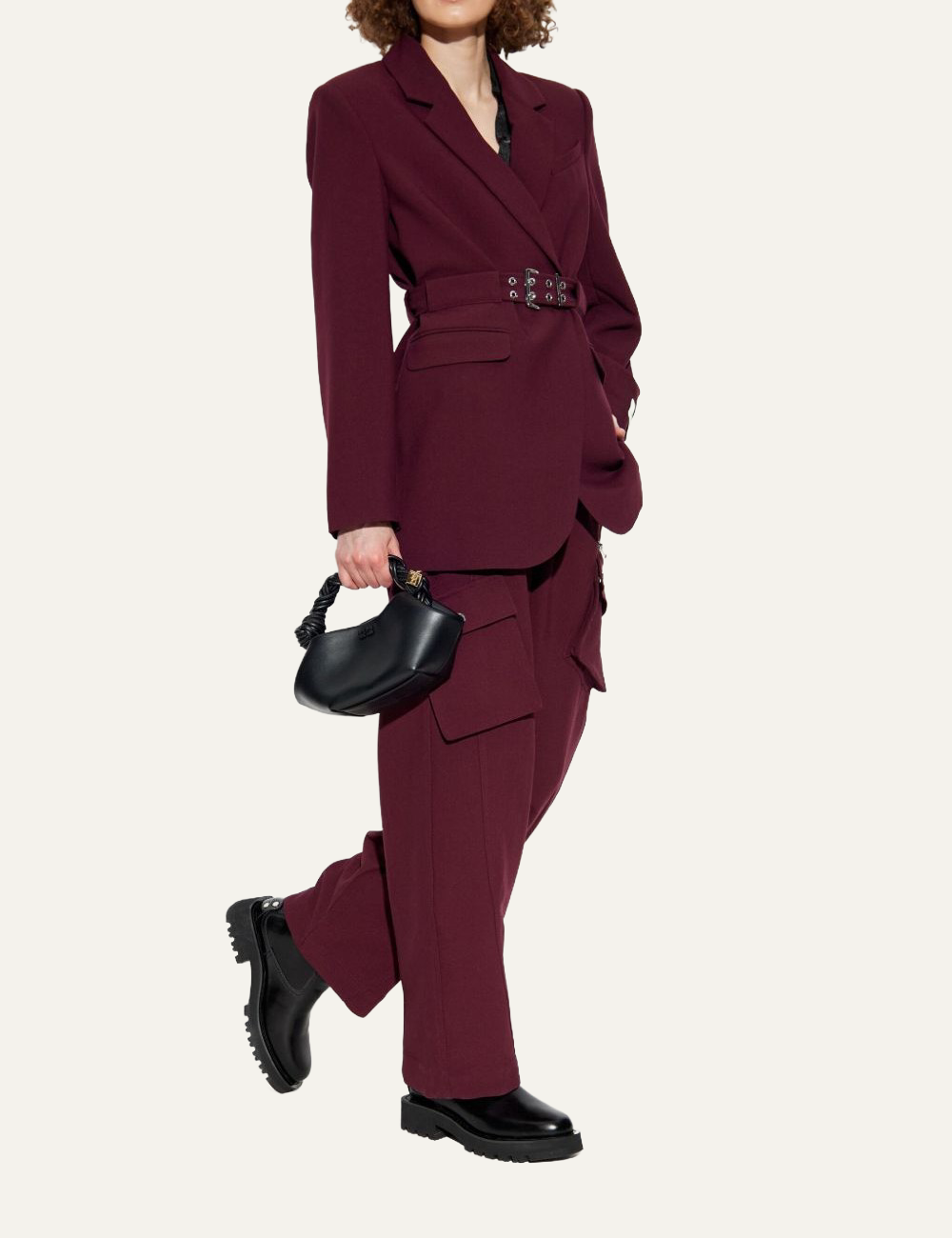 GANNI FUTURE TWILL SUITING BLAZER