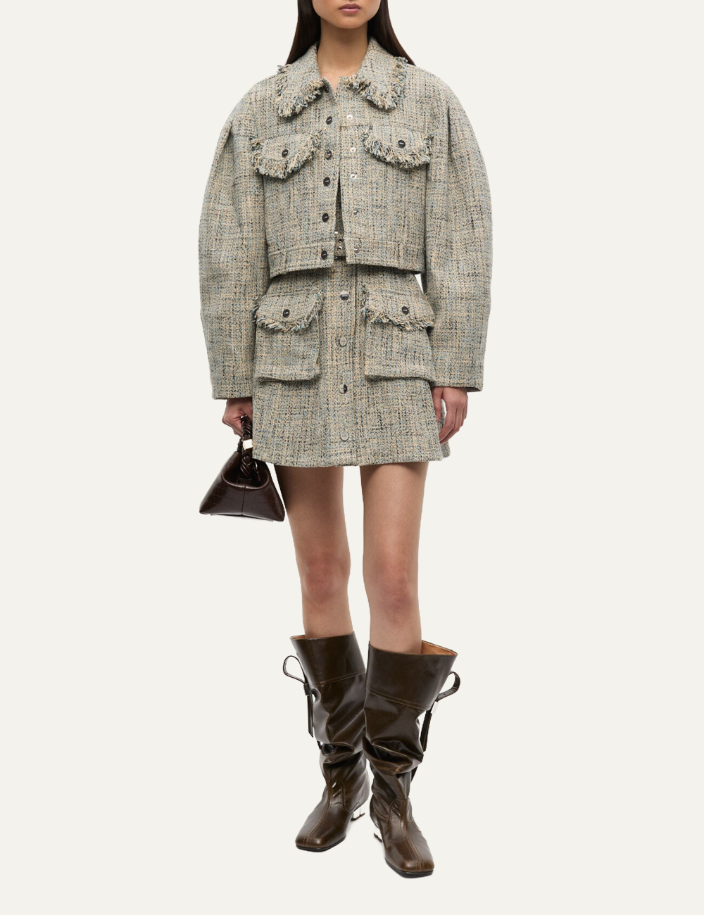 GANNI TWEED JACKET