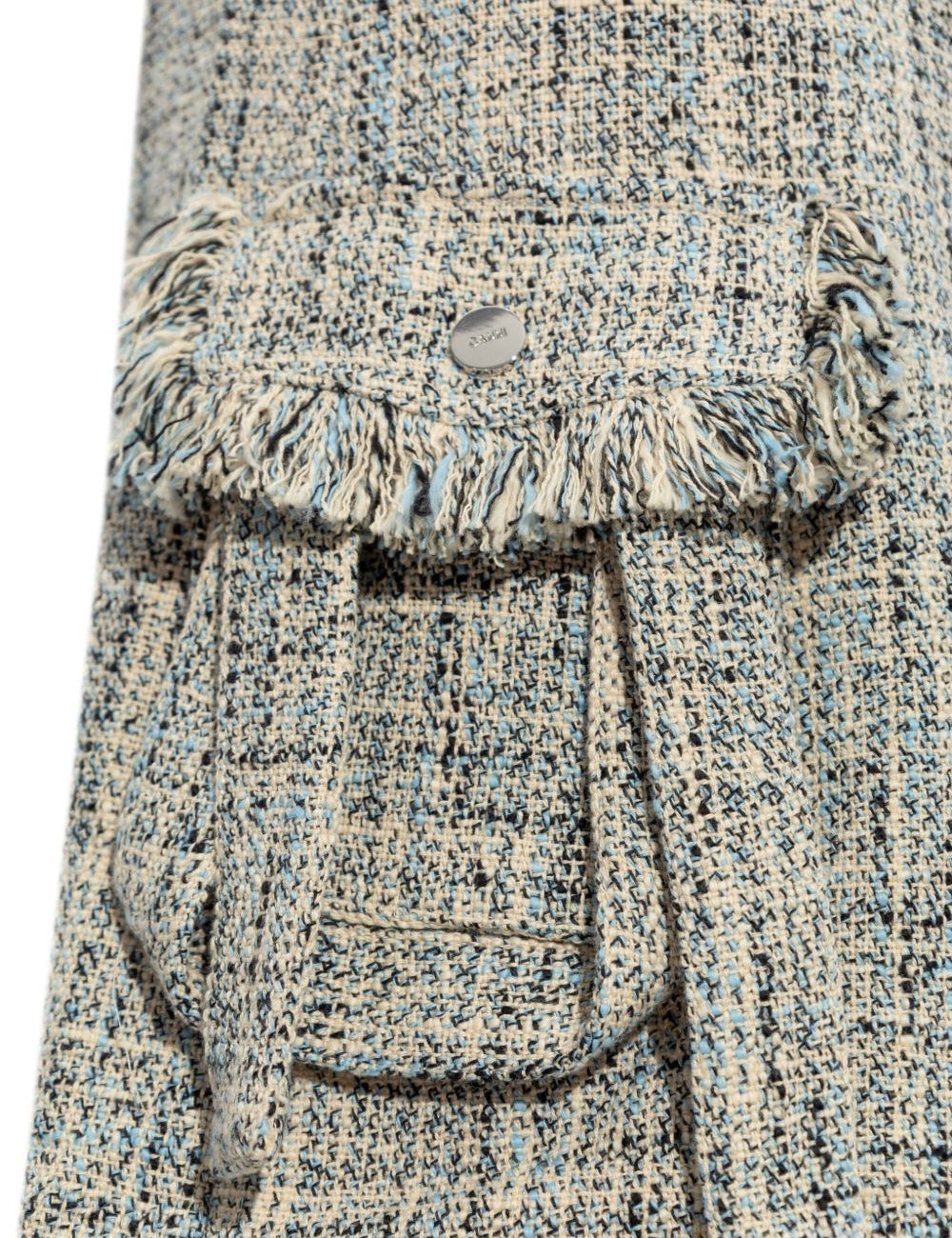 GANNI TWEED SUITING WRAP SKIRT