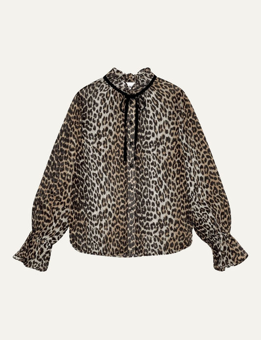 GANNI PRINTED STRING SHIRT