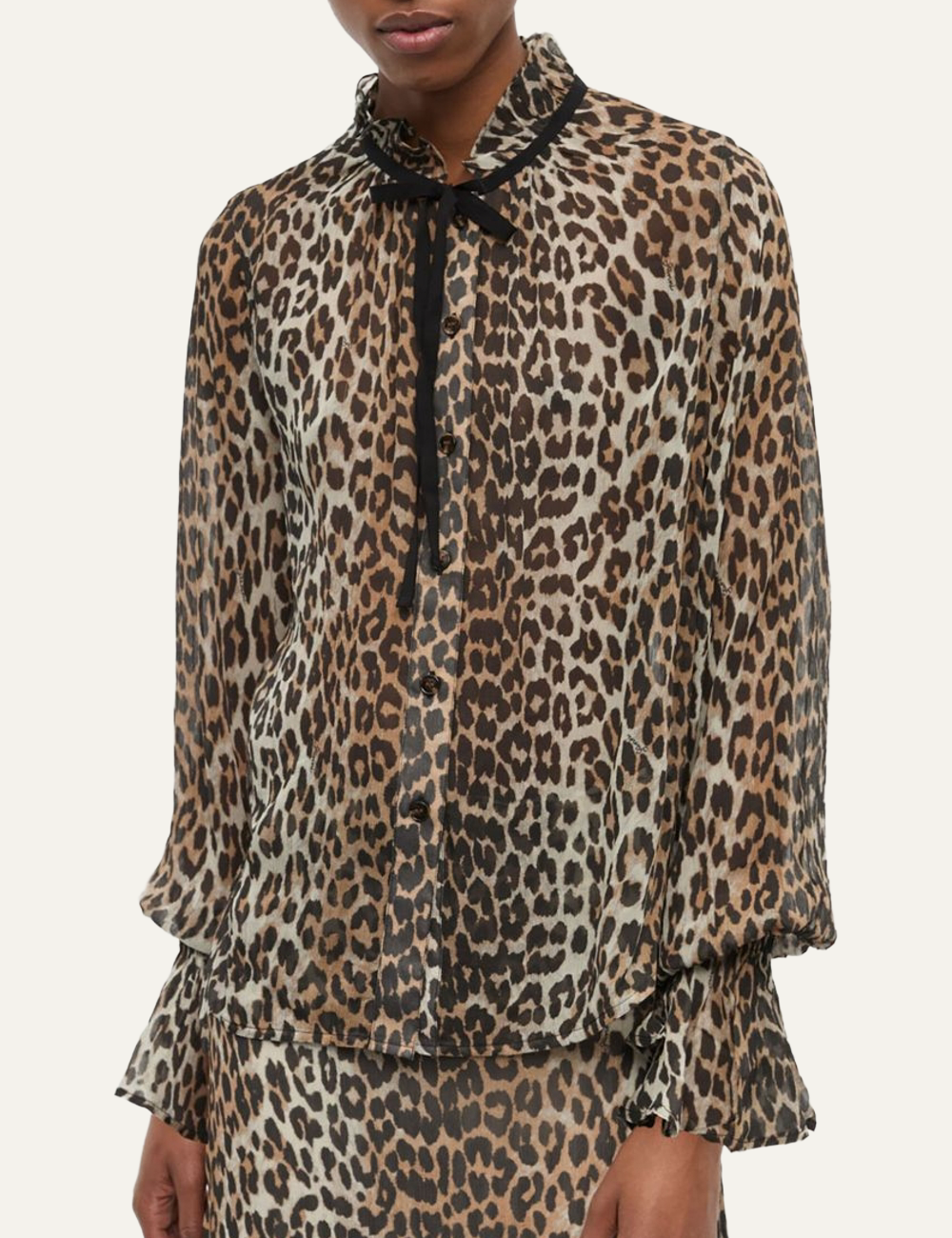 GANNI PRINTED STRING SHIRT